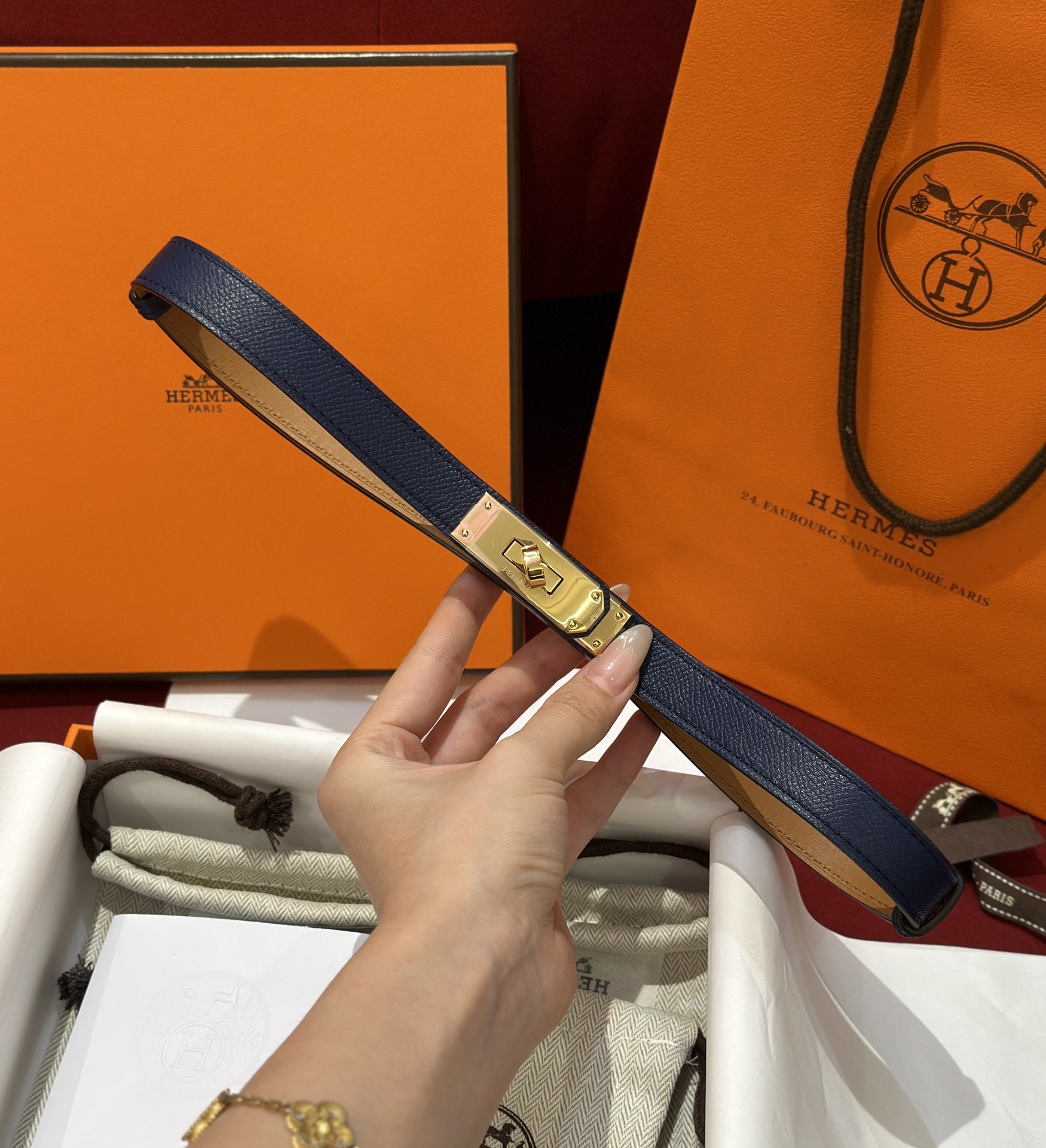 H**mes belt-1.8cm