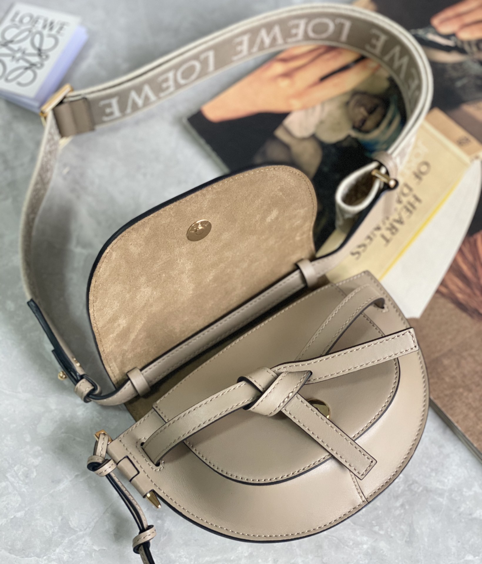 L0ew* mini puzzle gatedual bag-21*12.5*9cm