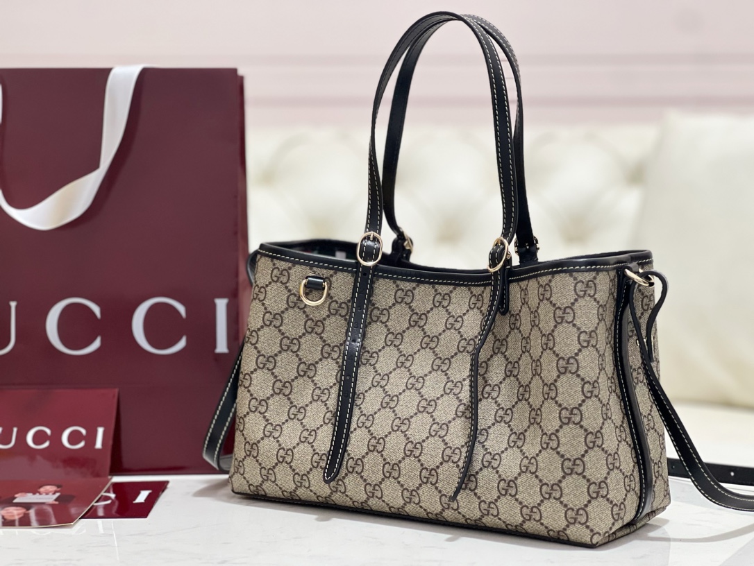 G*u*i emblem tote bag-30*18*11cm