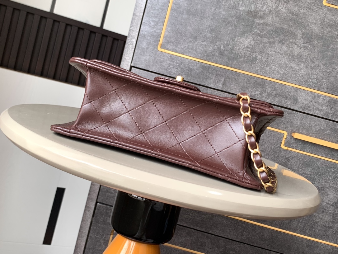Ch@nel Flap Bag- 15.5X 24.5 X 7CM