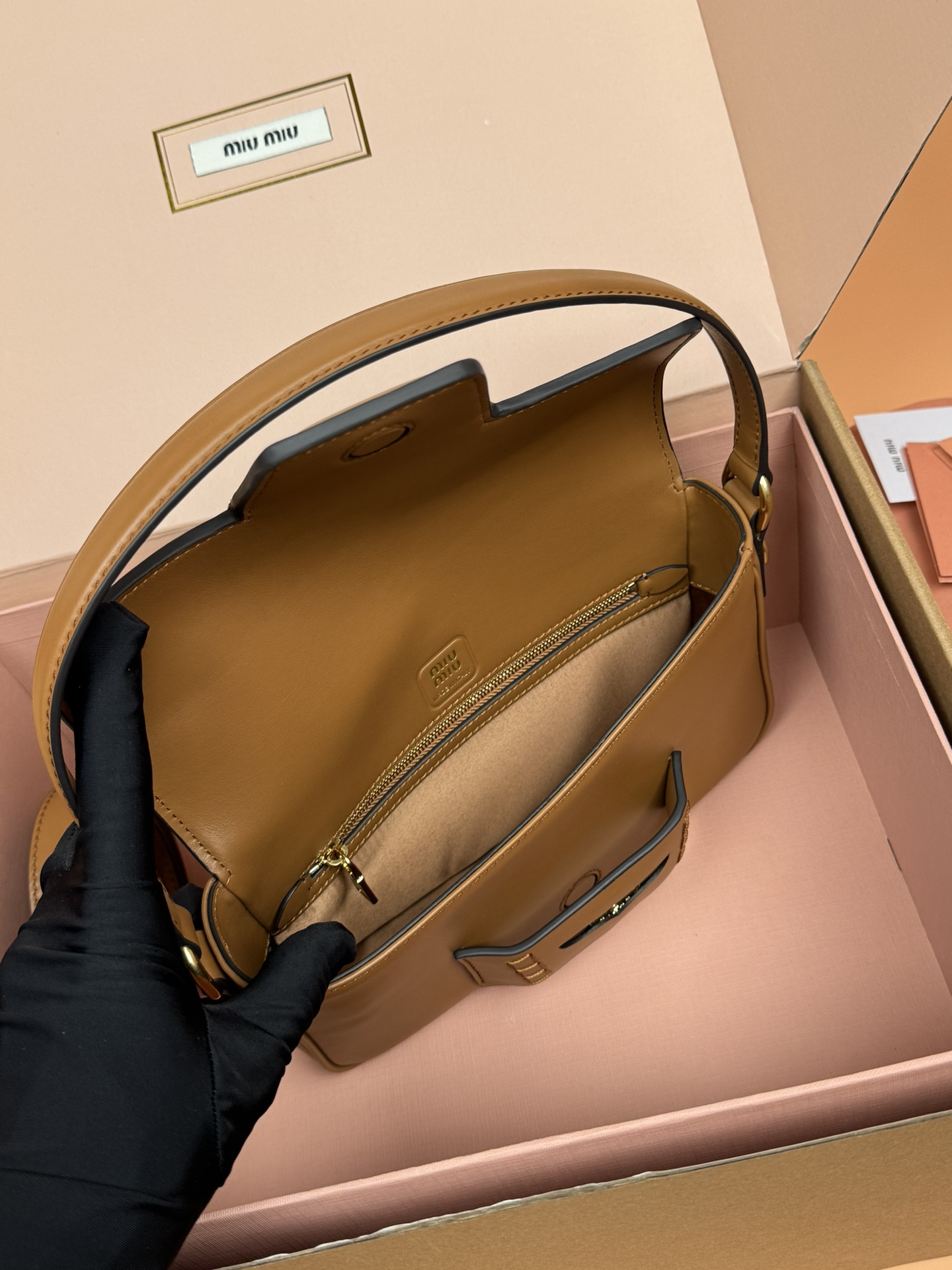 M1um1u penny leather bag-23*12.5*5cm