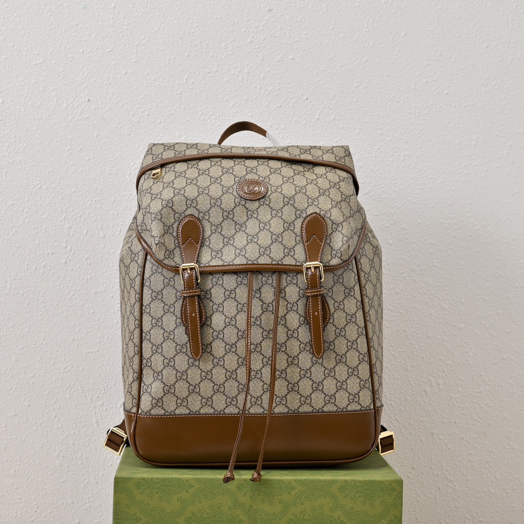 Gvc*1 backpack medium gg svp*me canvas beige/ebony-26*43*18cm