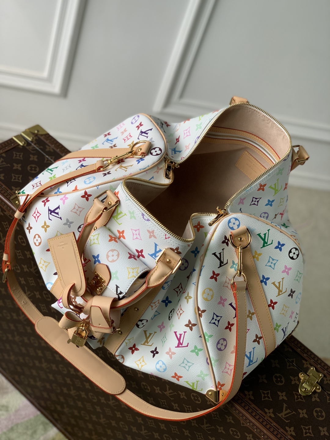 LV x TM Keepall Bandoulière 45 Other Monogram Canvas -M13742-45 × 27 × 20CM