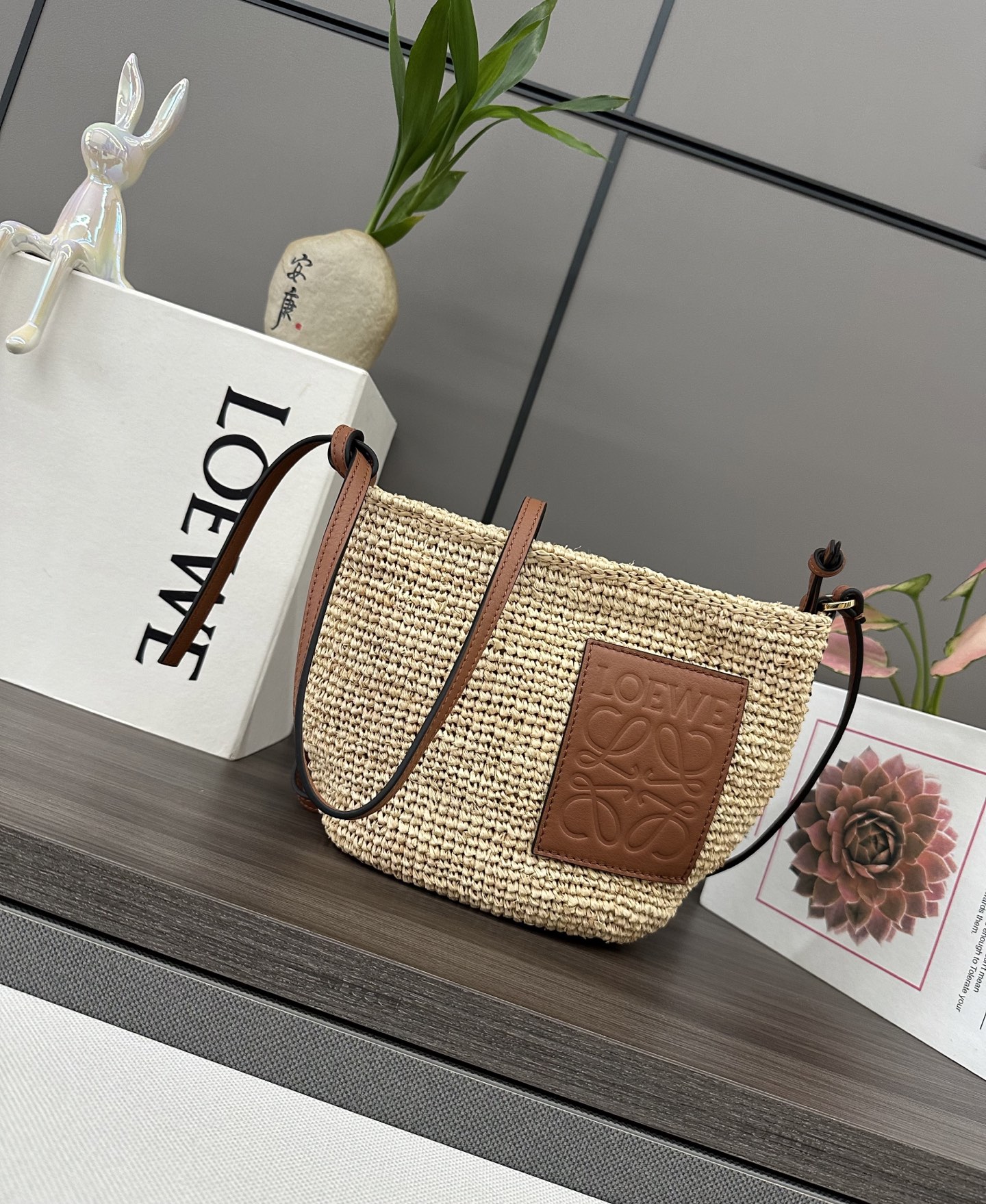 Lowee Basket Slit Pochette Bag-27*17*9CMCM