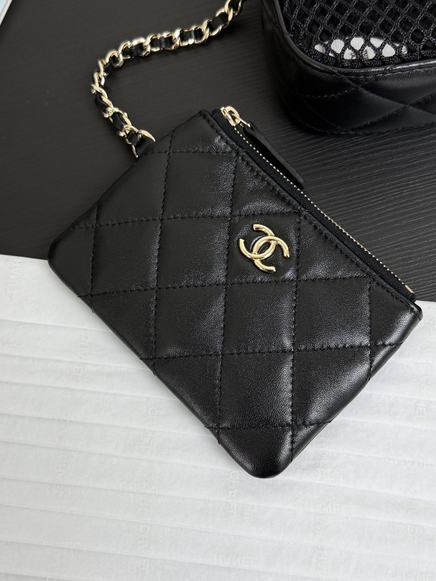 Ch@nel 2025SS Clutch With Chain Bag