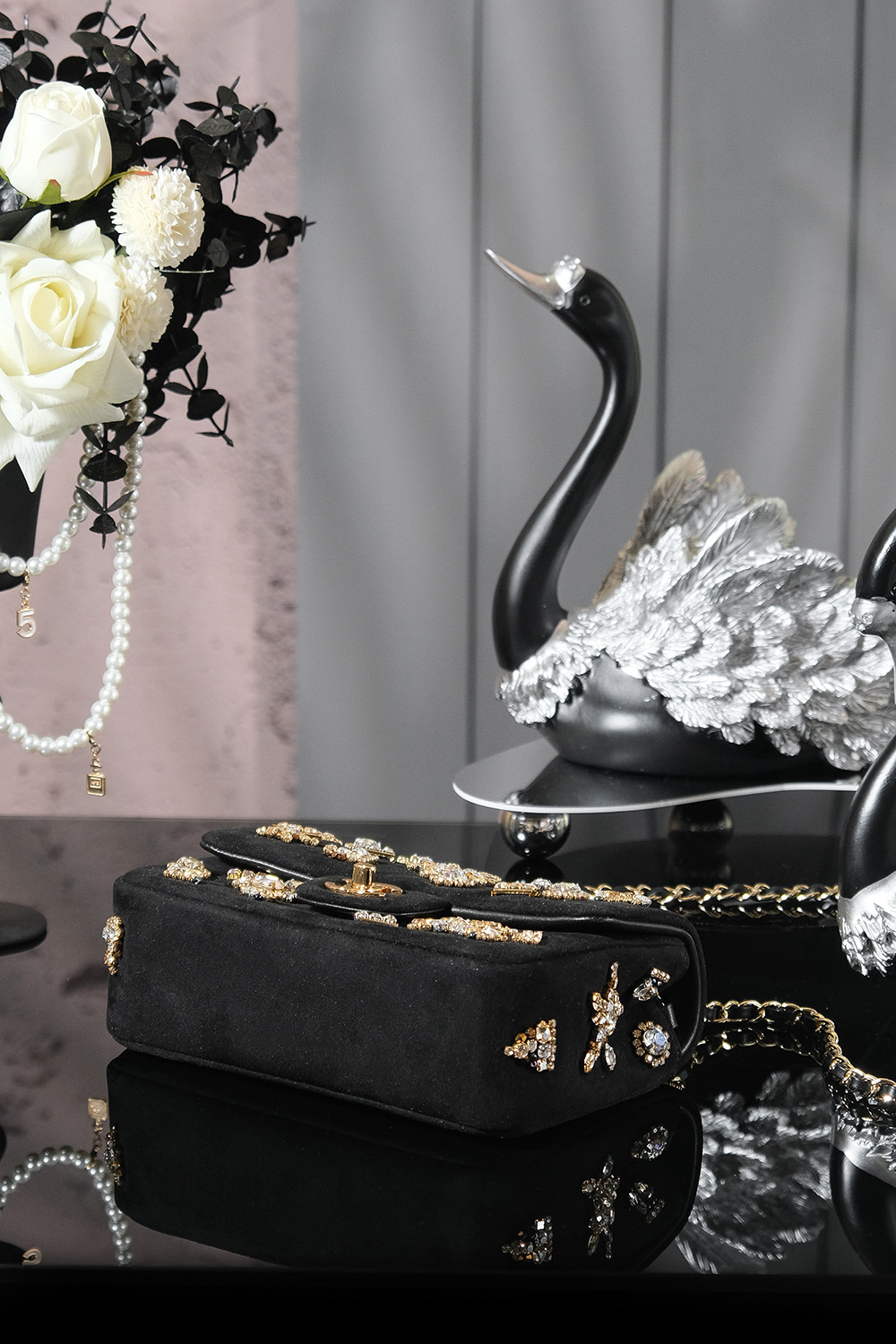 Ch@nel Flap Bag-13*20*7CM