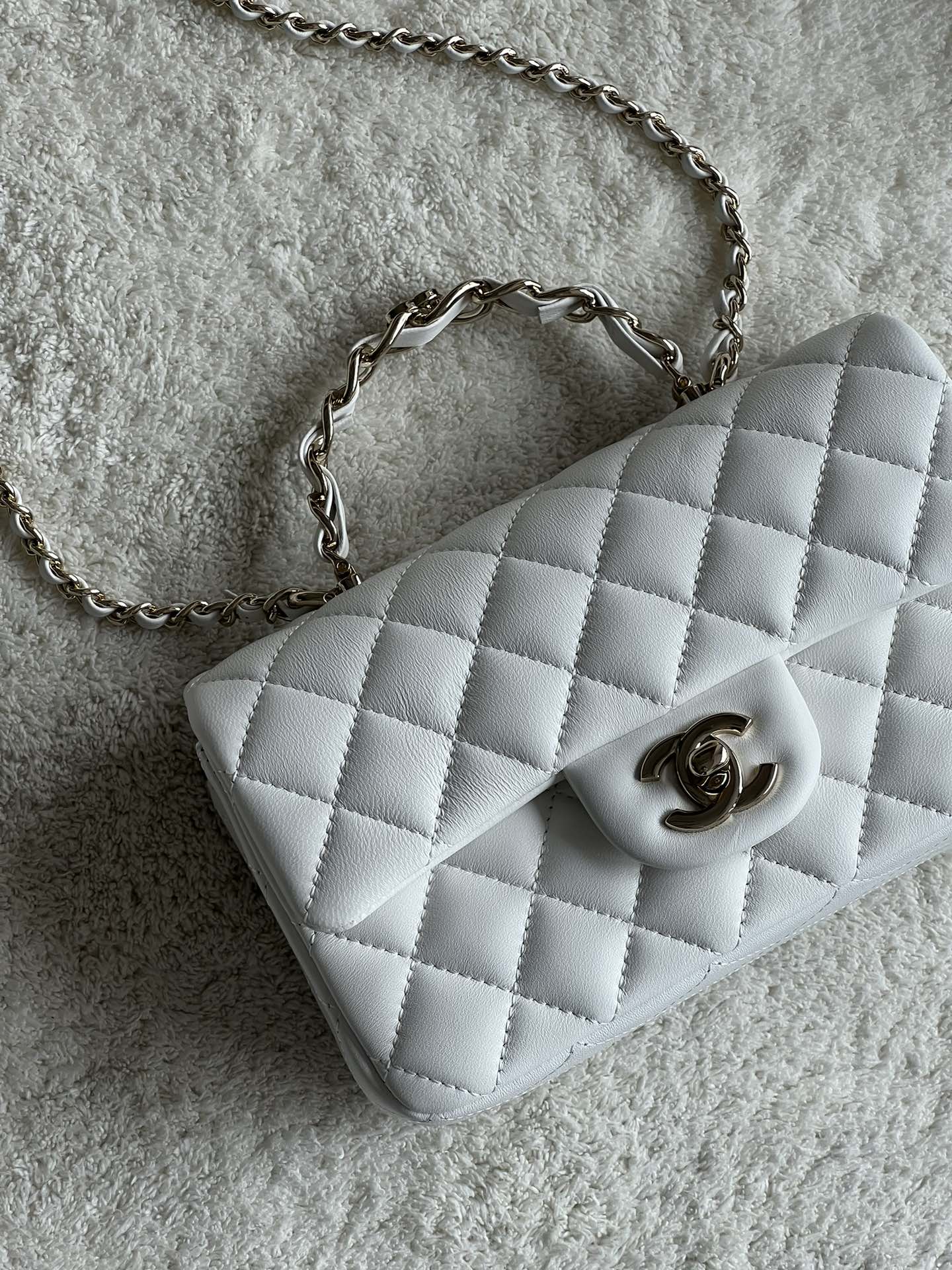 Ch@nel Flap Bag Mini CF handle -20*12*6cm