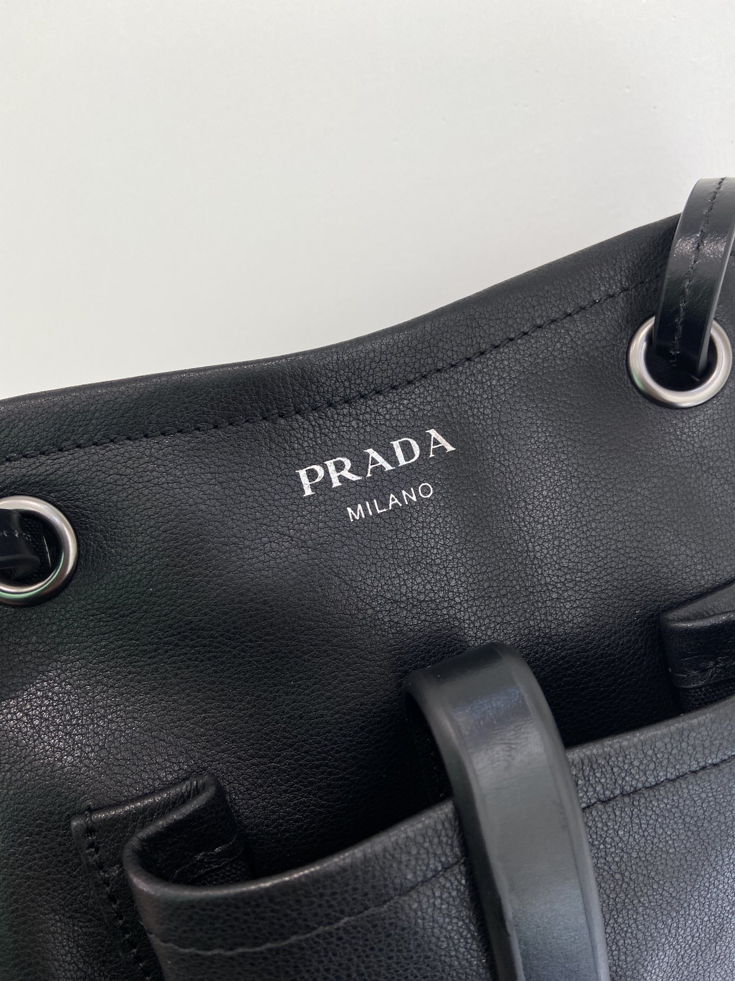 Pra*a Cocoa Brown Leather Shoulder Bag-1BC293-25*24CM