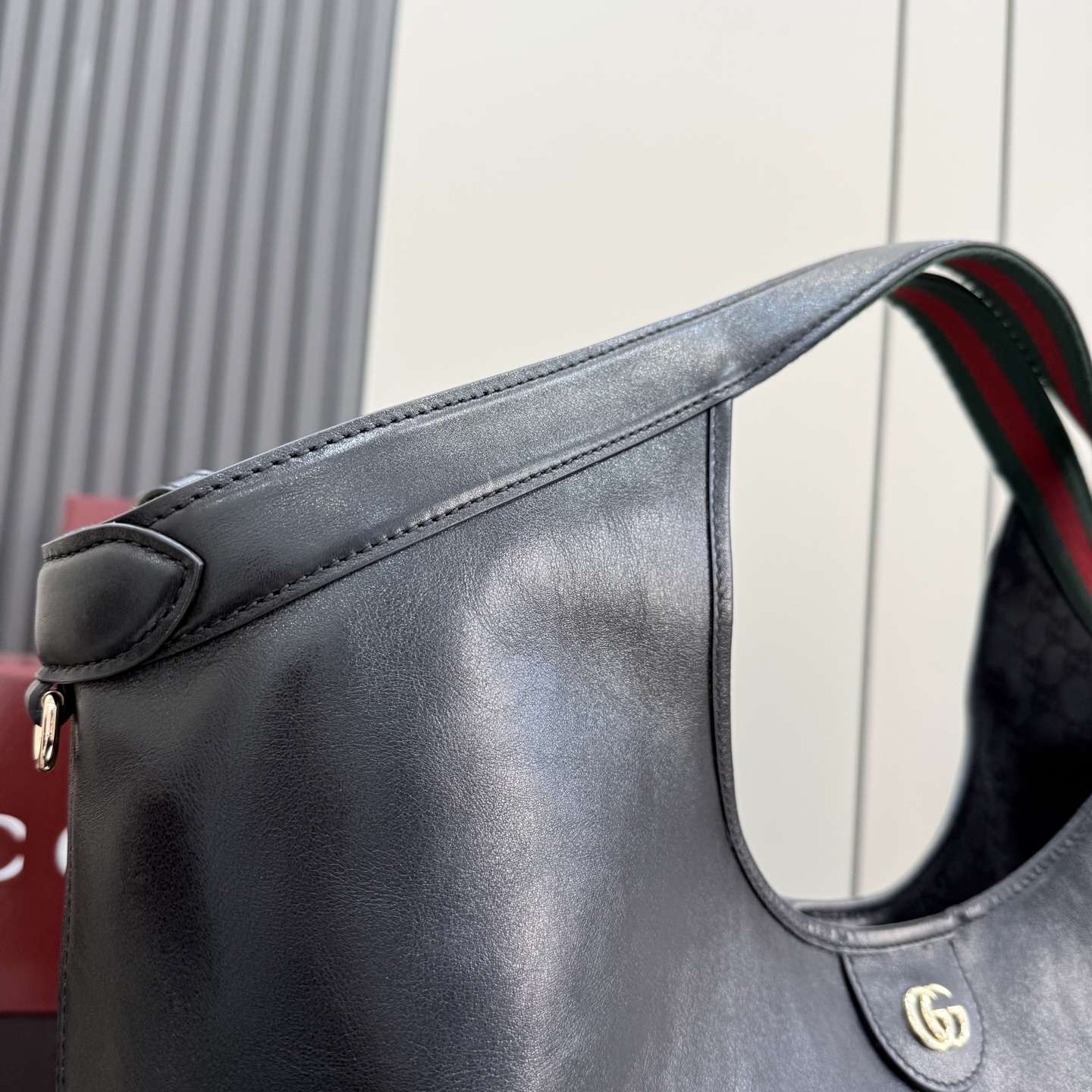 Gv*c*i Giglio Large Tote Bag Brown Leather-42*60*47CM