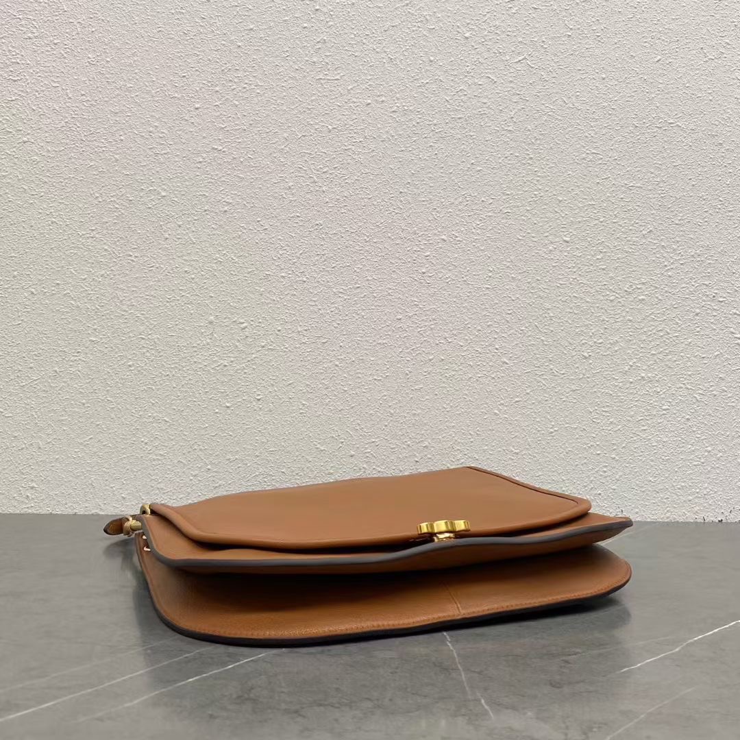 Celin* Soft Triomphe Besace Leather Shoulder Bag-32x7x27CM