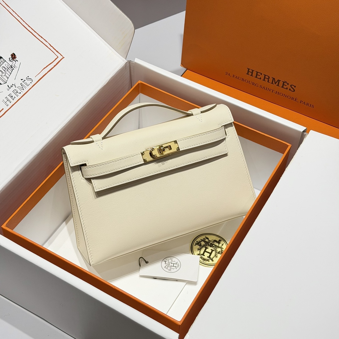 H**me5 Mini Kelly Pochette-Swift -22CM