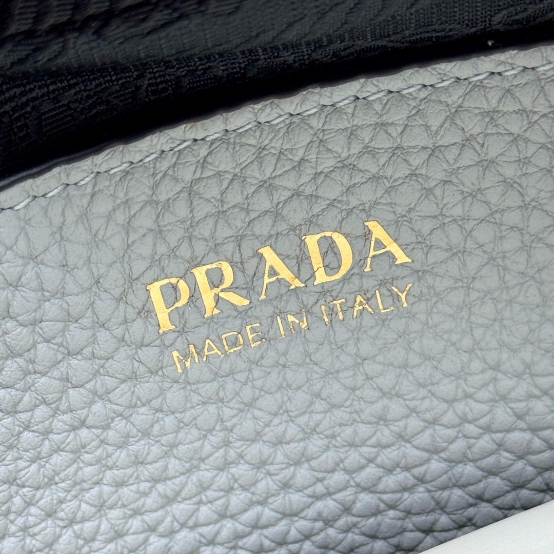 Pra*a Leather Shoulder Bag-1BH082-22*14*8CM