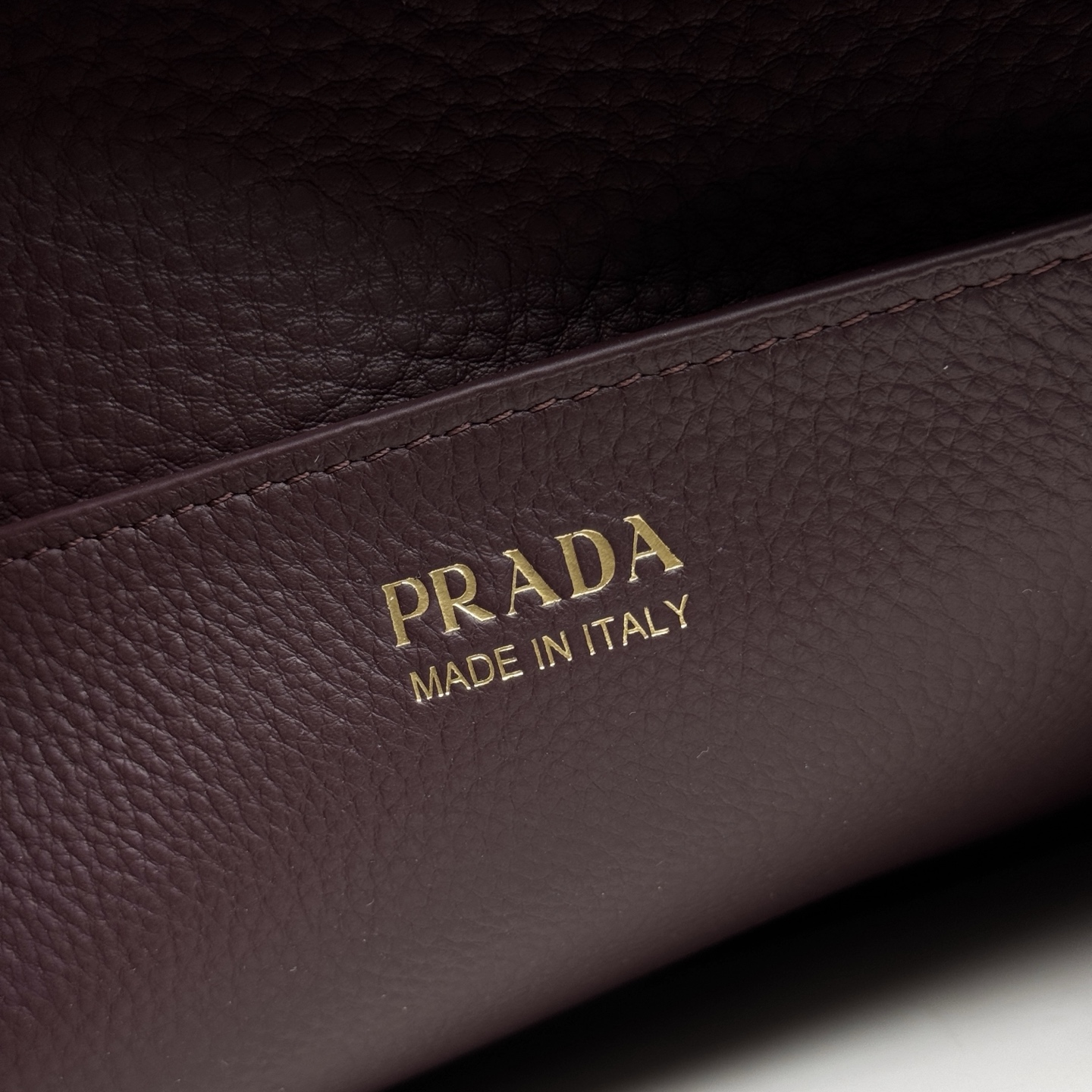 Pra*a Leather Handbag 1BB148-33*22*14CM