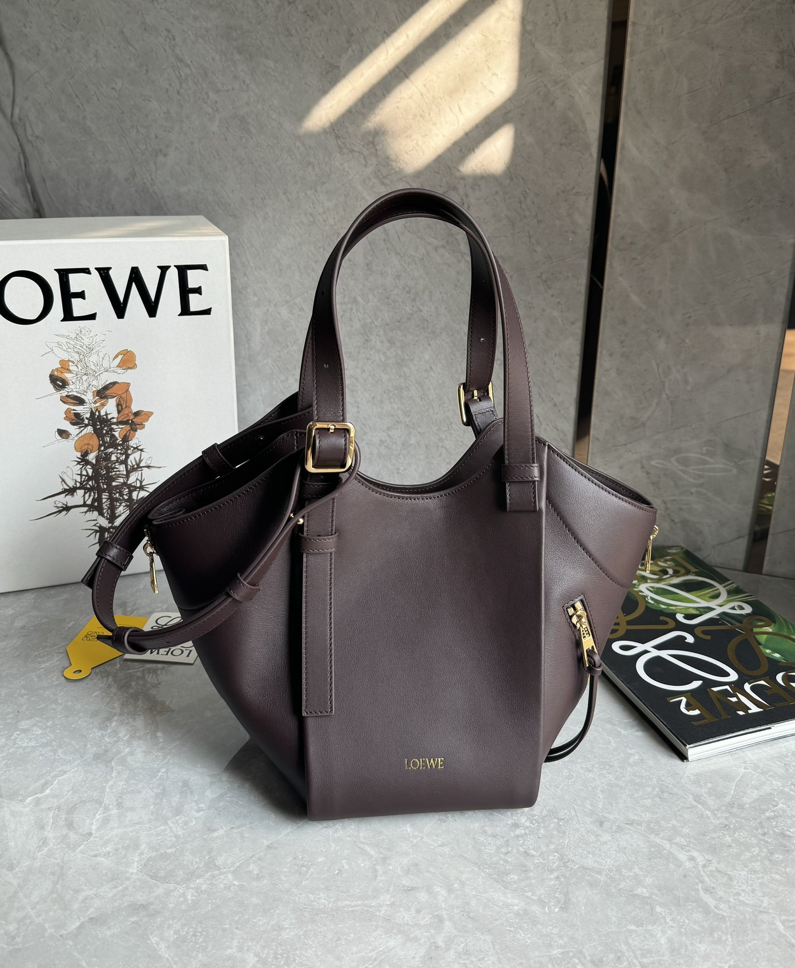 Lowee Hammock Flip Bag In Classic Calfskin-15*22.5*22CM