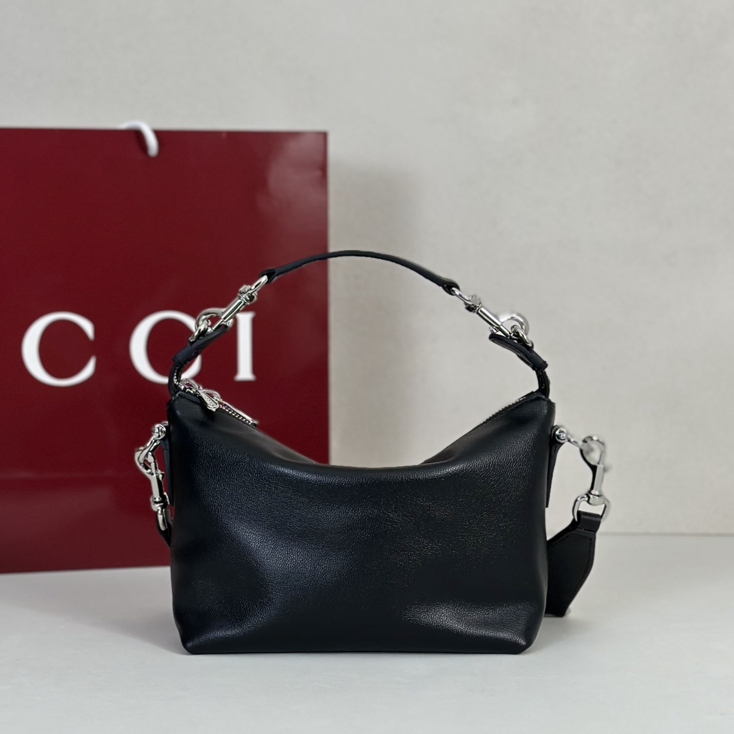 G*ucc* Brera Small Crossbody Bag In Leather-25.5*14*8CM