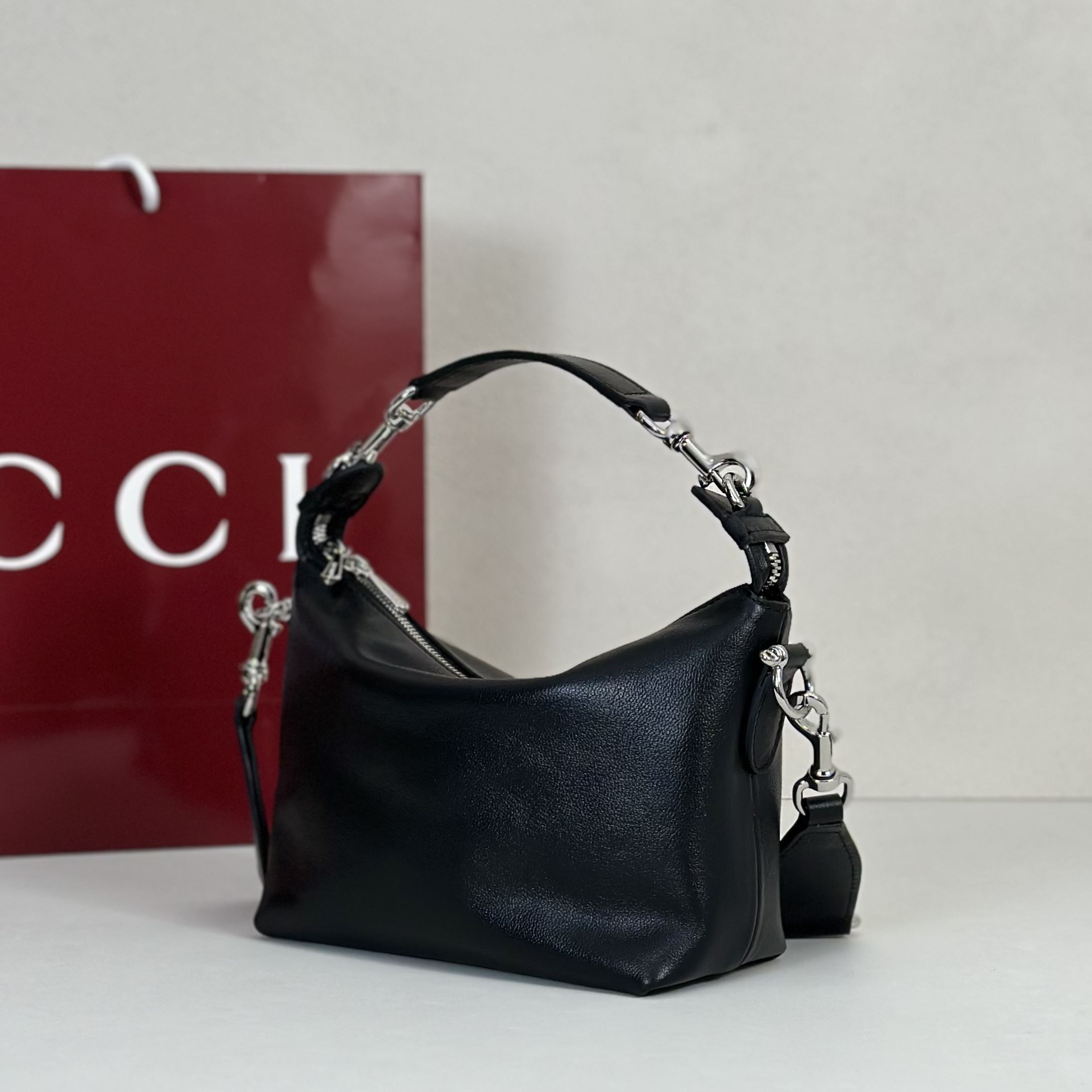 G*ucc* Brera Small Crossbody Bag In Leather-25.5*14*8CM