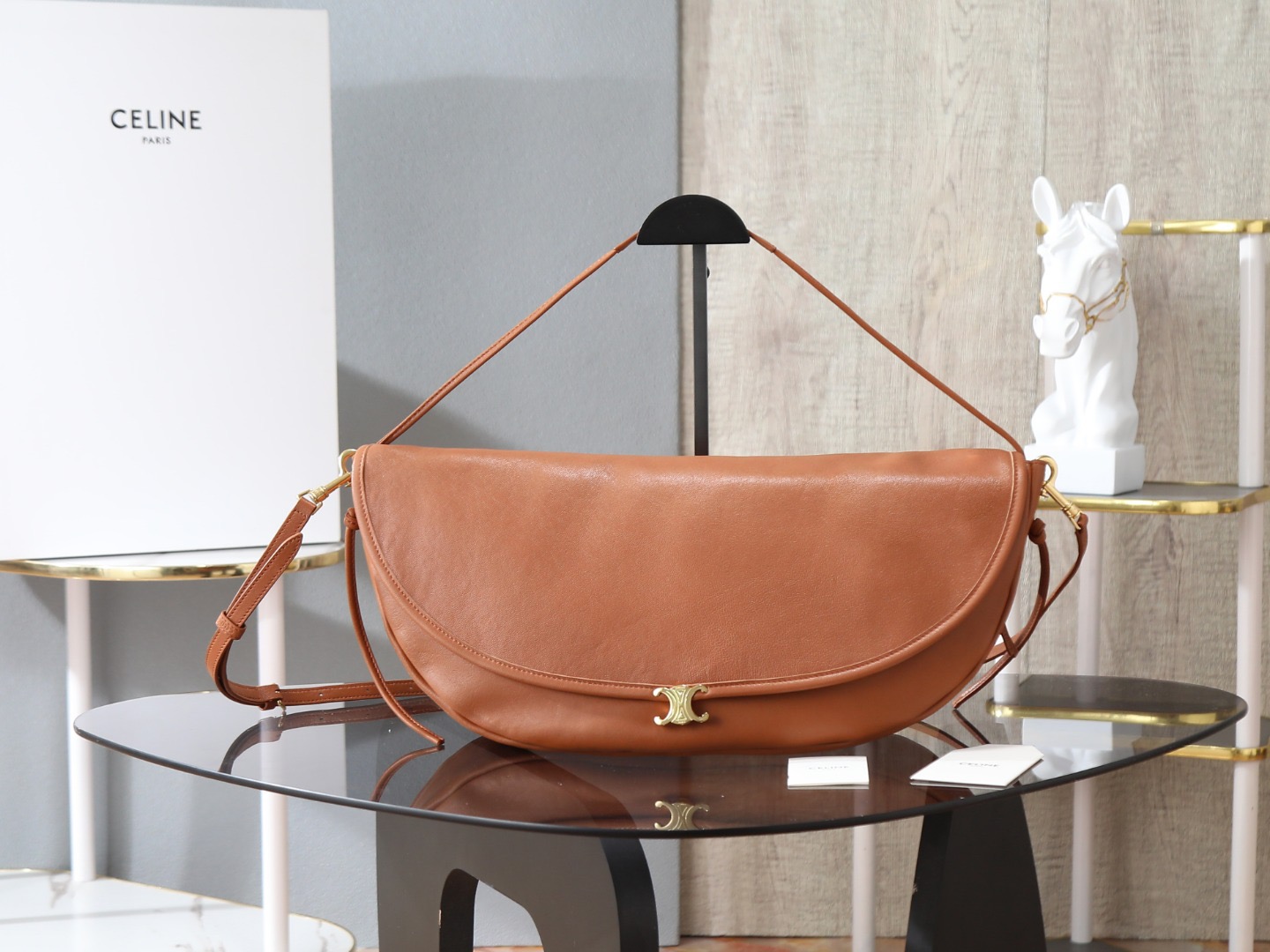 Cel*in Halfmoon Soft Triomphe Bag-46*19*10CM