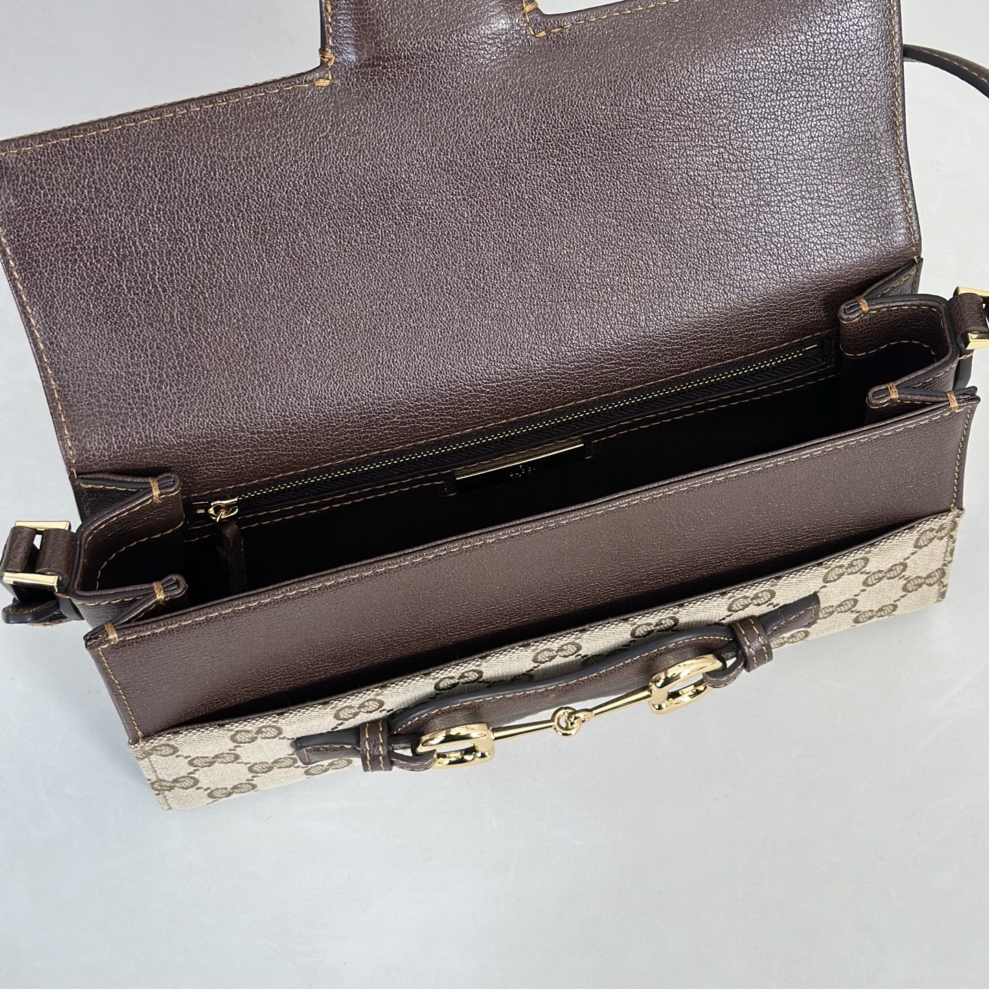 Guc*ci Horsebit Ristretto Bag-26*4.5*14.5CM