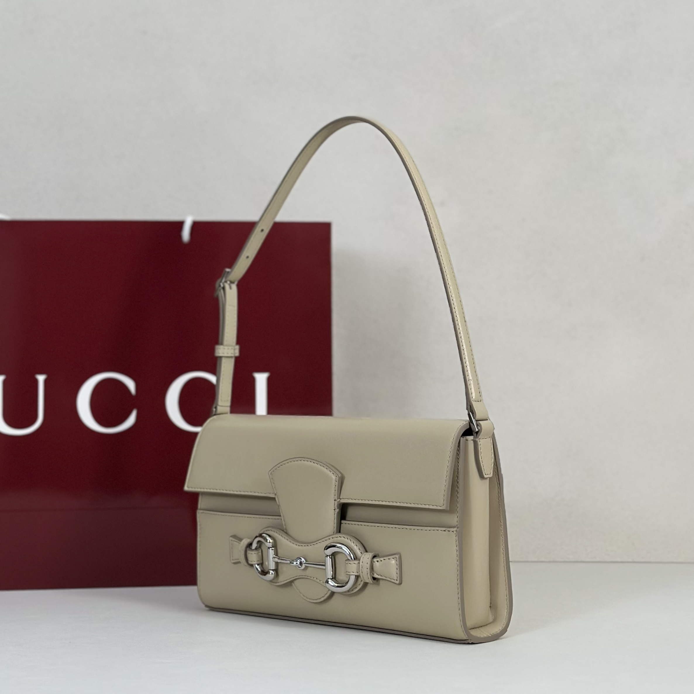 Guc*ci Horsebit Ristretto Bag-26*4.5*14.5CM