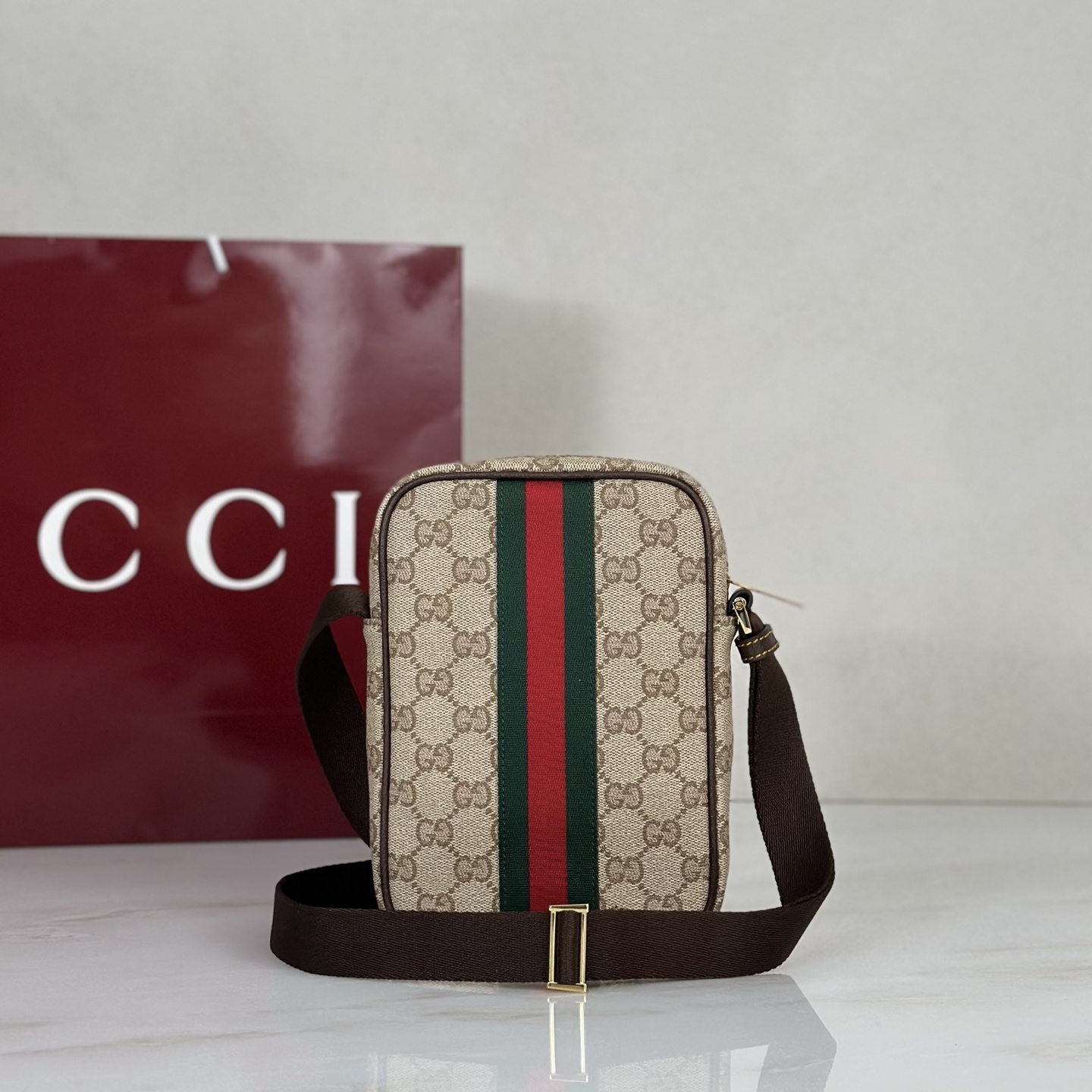 Gvc*1 GG Mmini Bag With Web Bag-13*20*5CM
