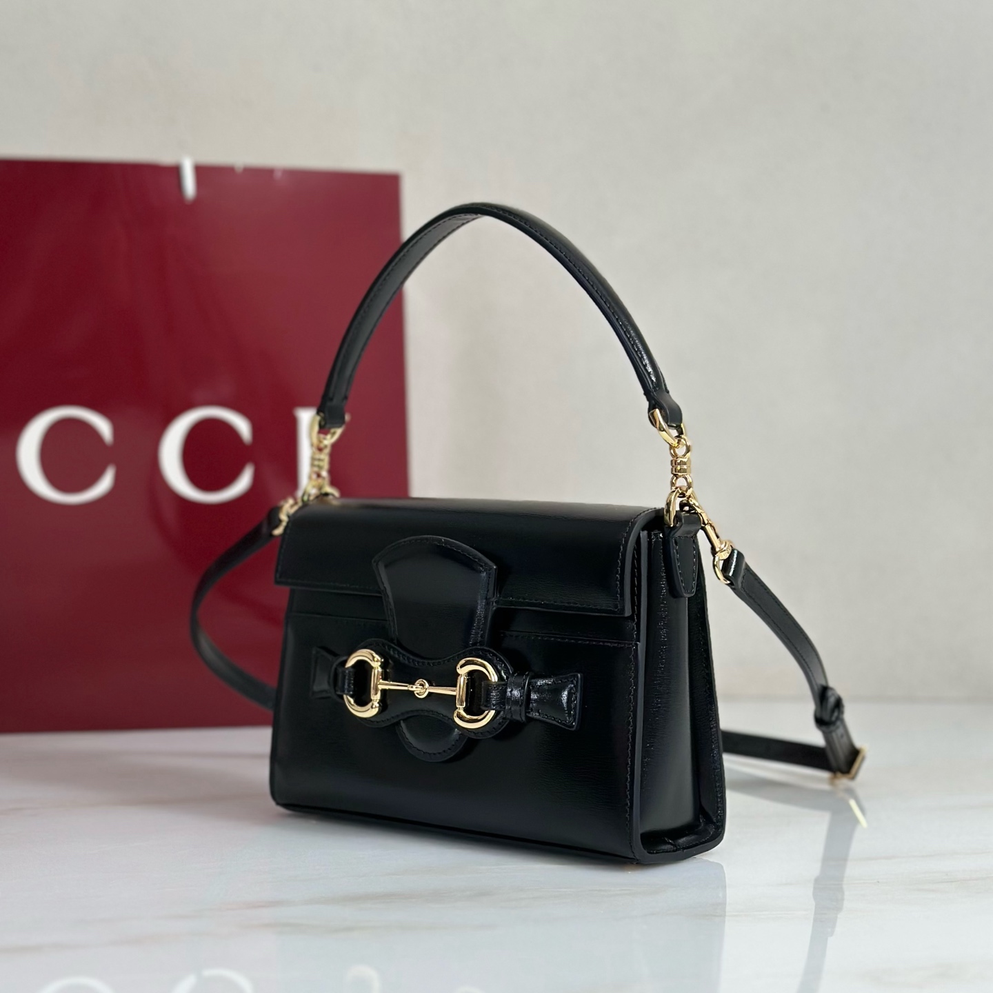 Guc*ci Horsebit Duomo Small Top Handle Bag-20*13.5*6CM