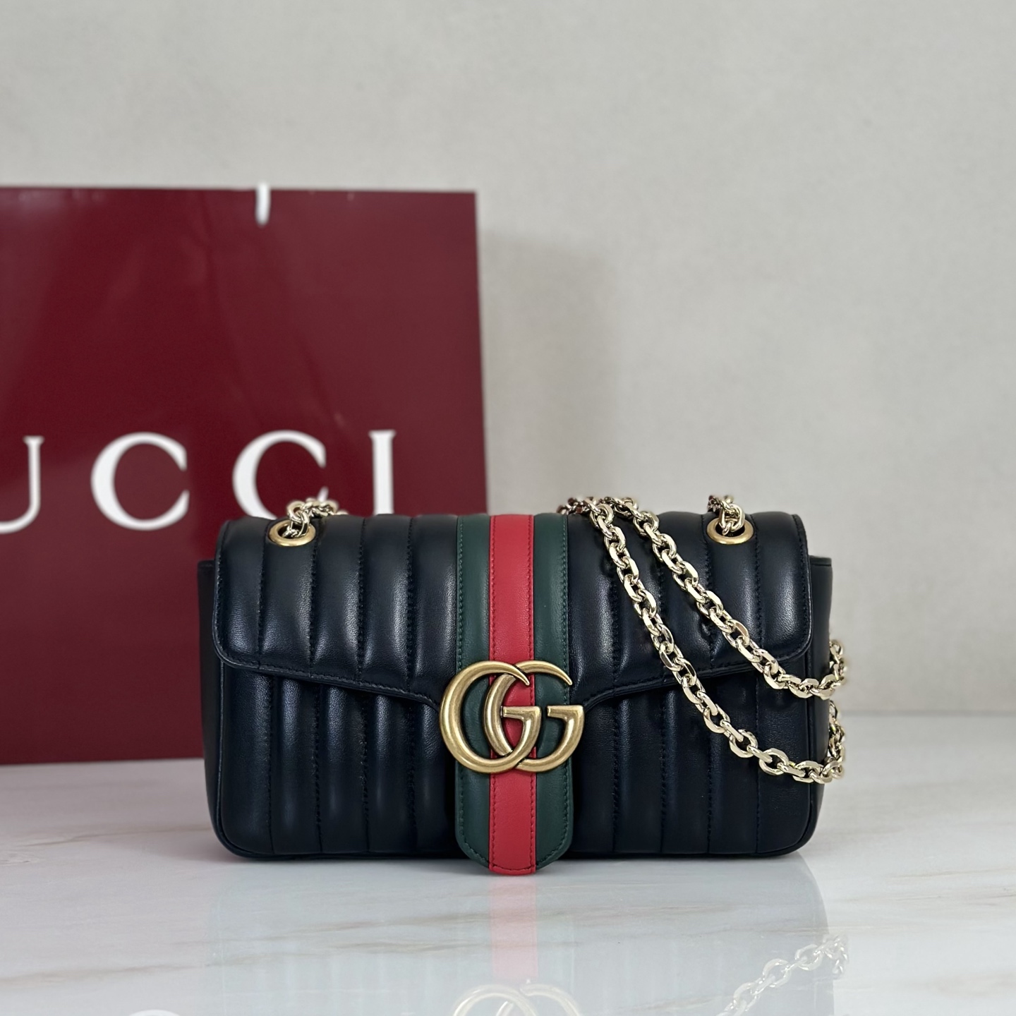 Gv*c* Jetset GG Marmont Shoulder Bag -26*15*7CM