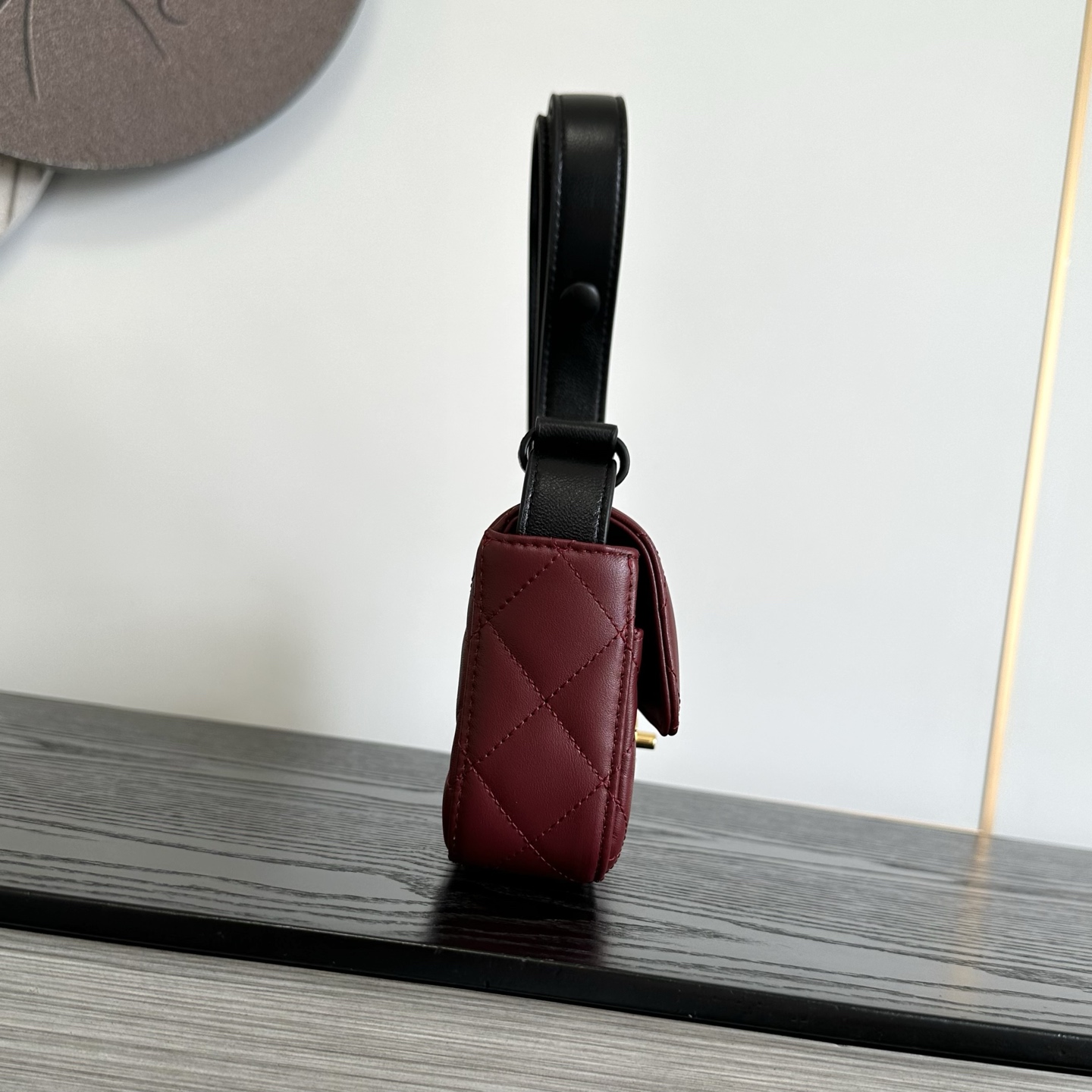 Ch@nel Leather Flap Shoulder Bag-10X25X5CM