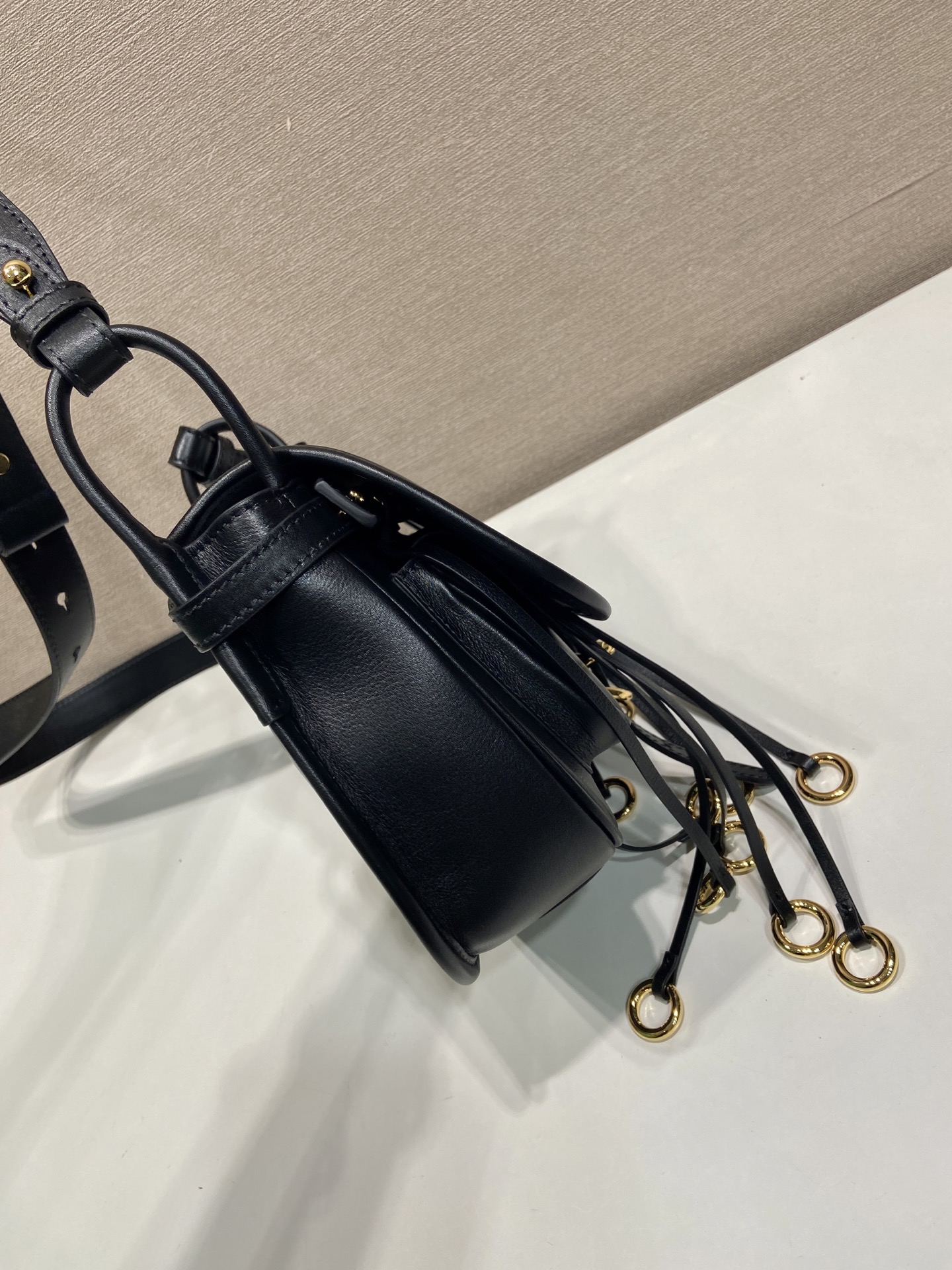 Pra*a Corsaire Aged Shoulder Bag-19.5*16.5*6CM