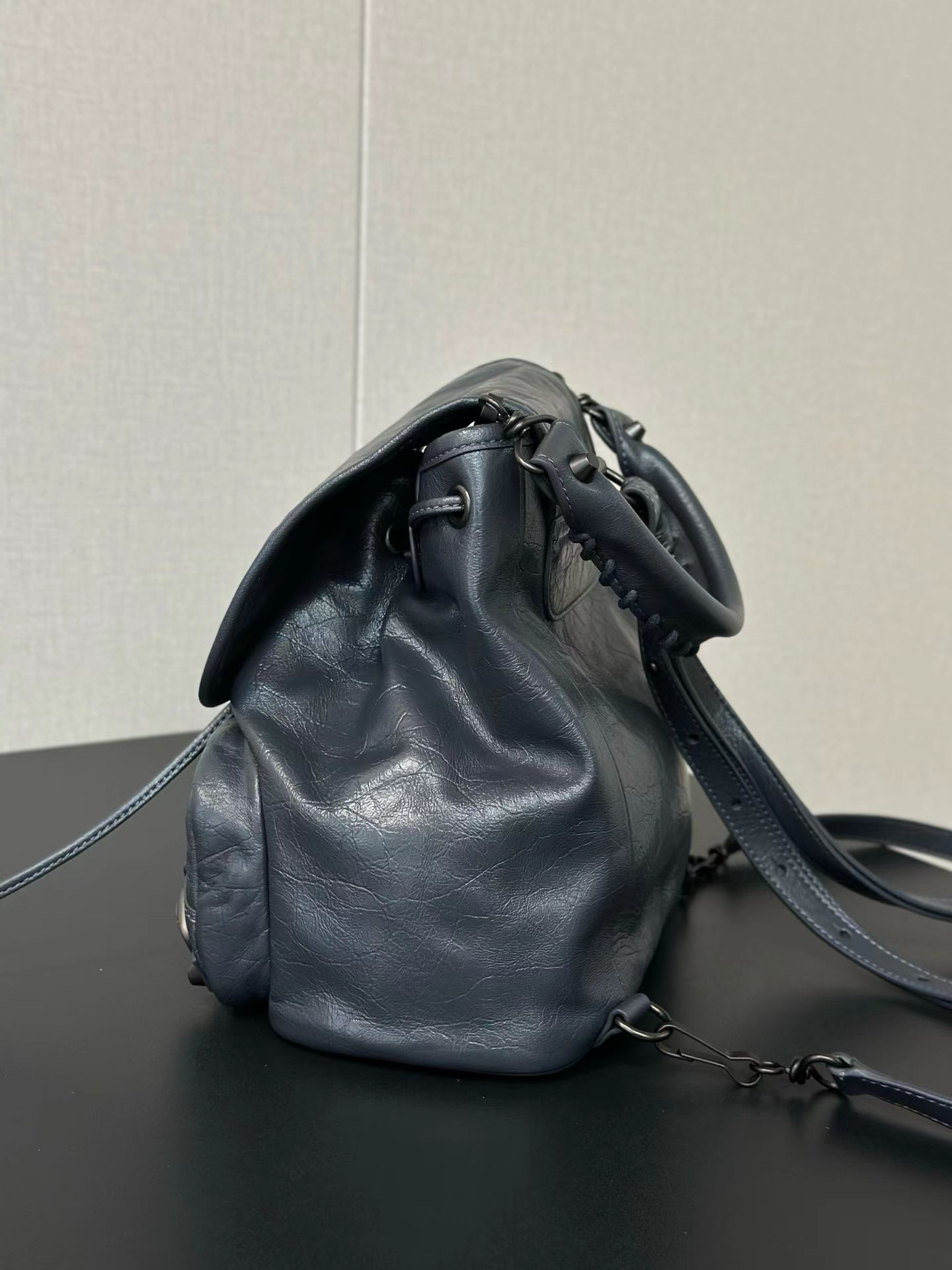 Balen*ciaga Le City Backpack Mini - Black-23.5*11*25CM